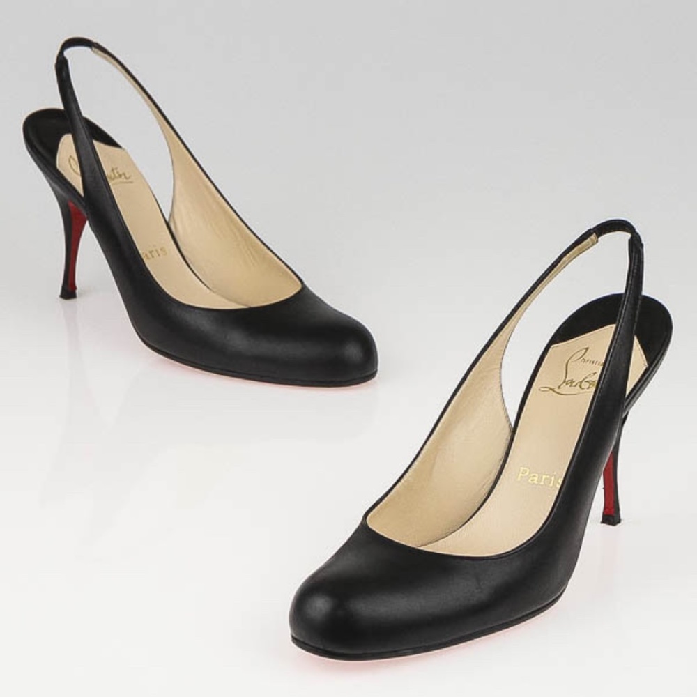 Christian Louboutin Horasling 85MM Leather Slingback Heels